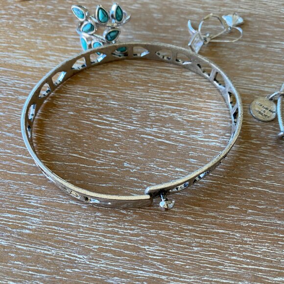 Silver and Silver-toned jewelry bundle | earrings, ring, bangles - Picture 3 of 8